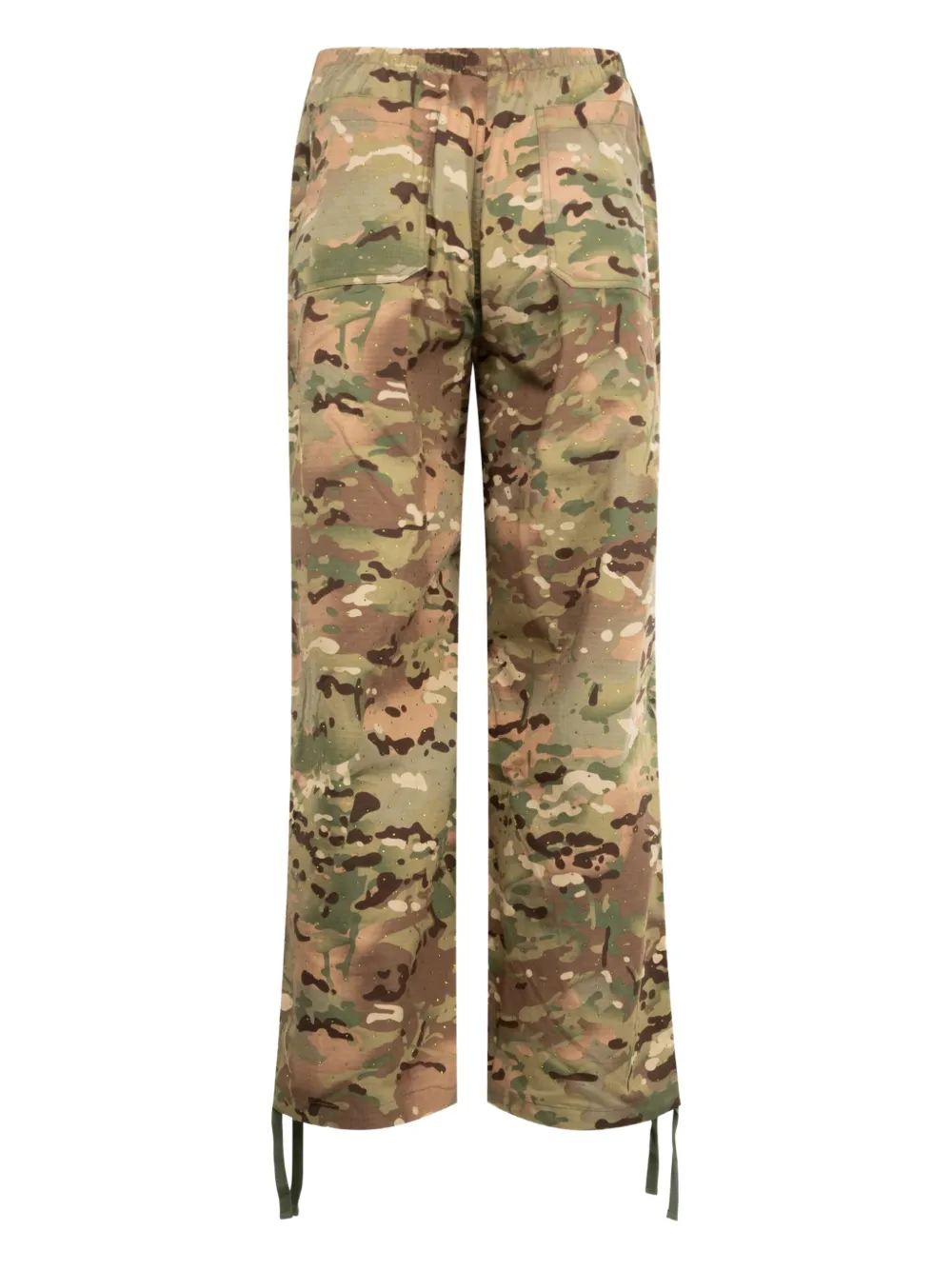Pleasures Gem drawstring camouflage trousers | Green | Image 1
