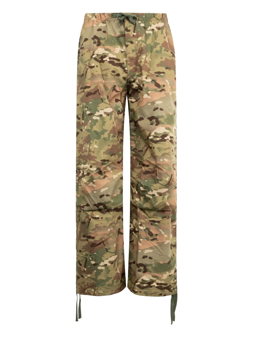 Pleasures Gem drawstring camouflage trousers | Wide Leg Pants | Image 2
