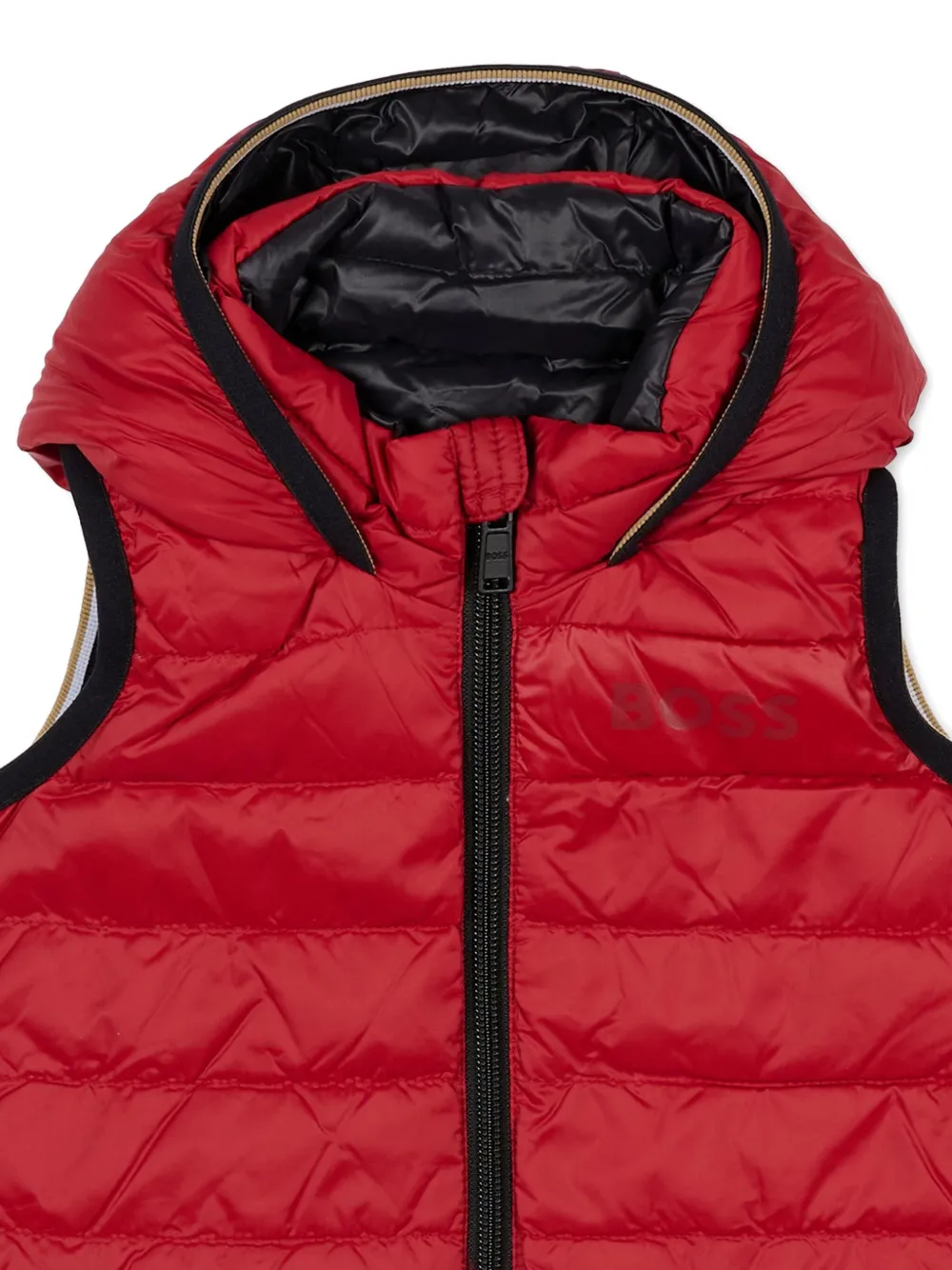 BOSS Kidswear Omkeerbaar gilet met capuchon Rood