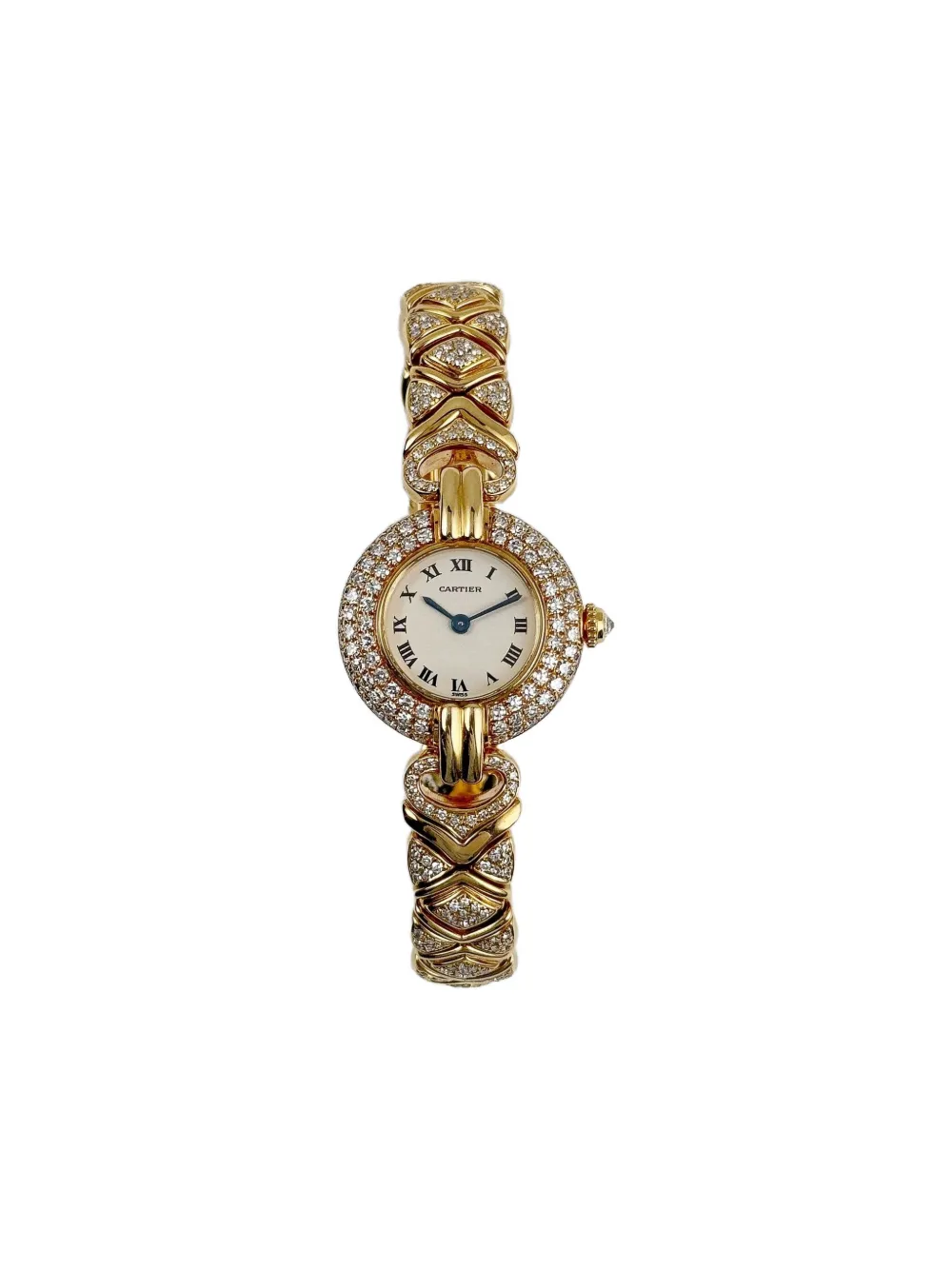 Cartier Orologio Colisée in oro giallo 18 carati con diamanti 23mm - Bianco