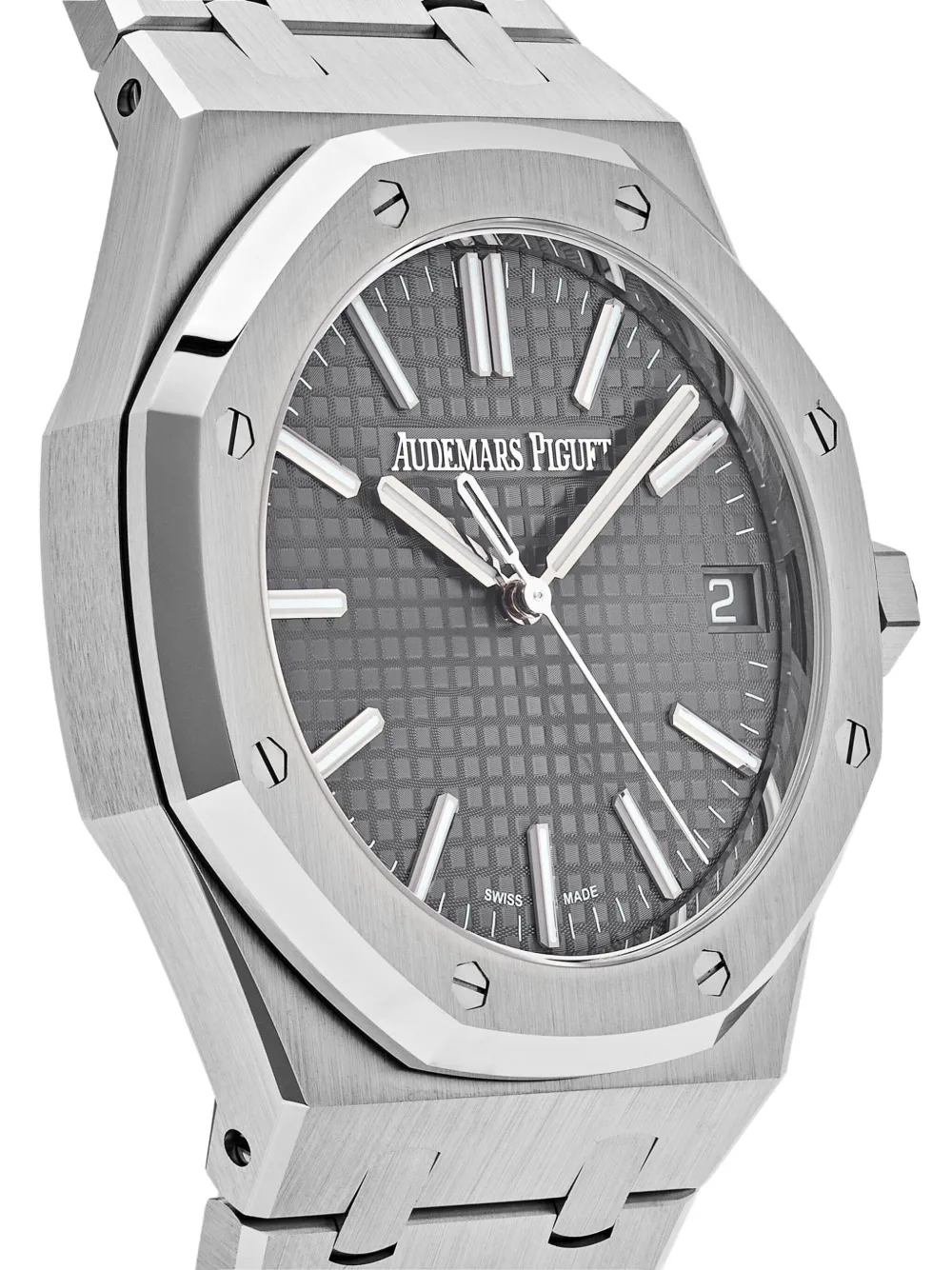 Pre-owned Audemars Piguet Royal Oak Round-case Shape 41mm In Gray
