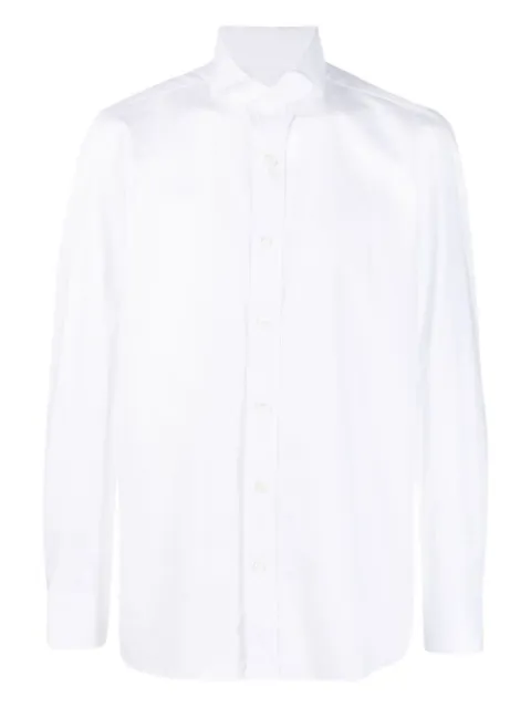 Borrelli spread-collar shirt