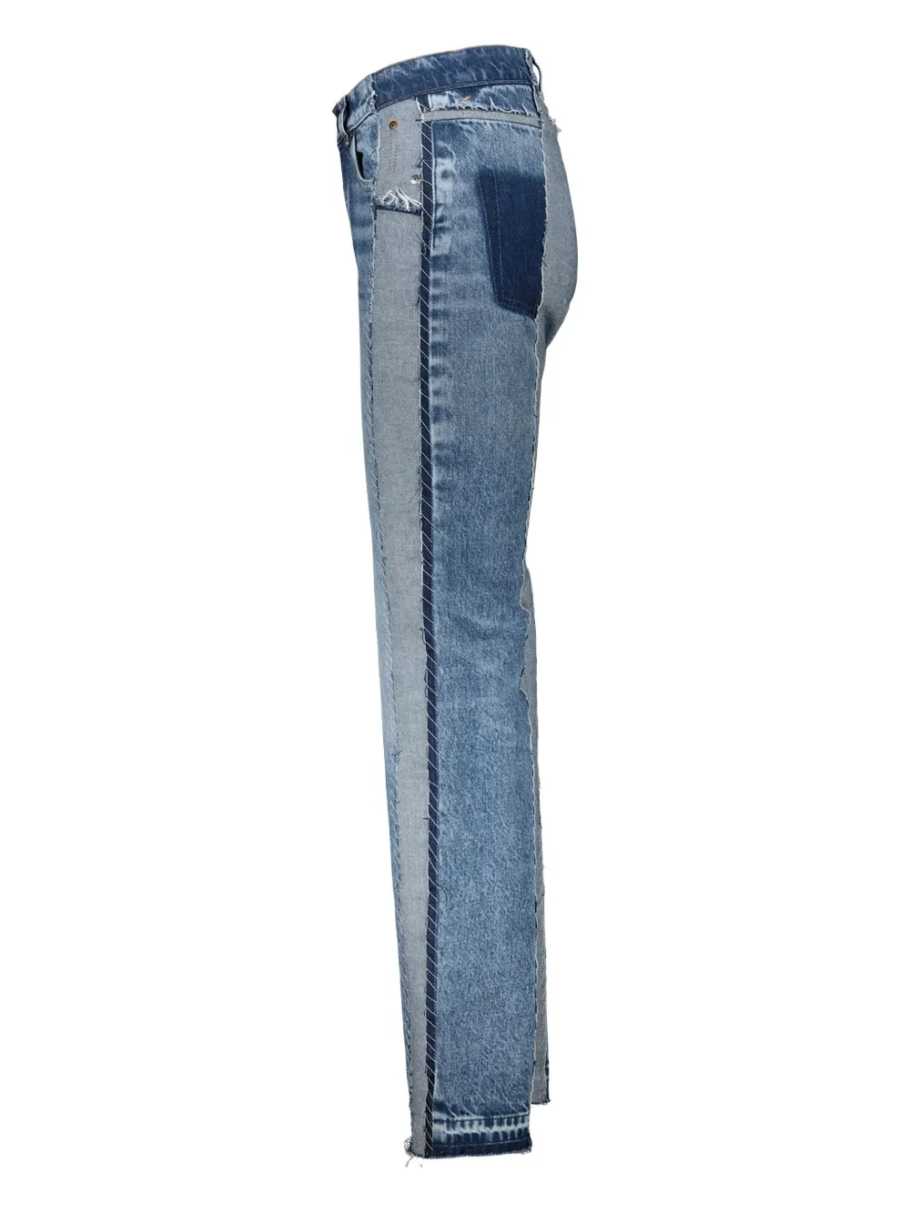 Maison Margiela Jeans met stonewashed vlakken Blauw
