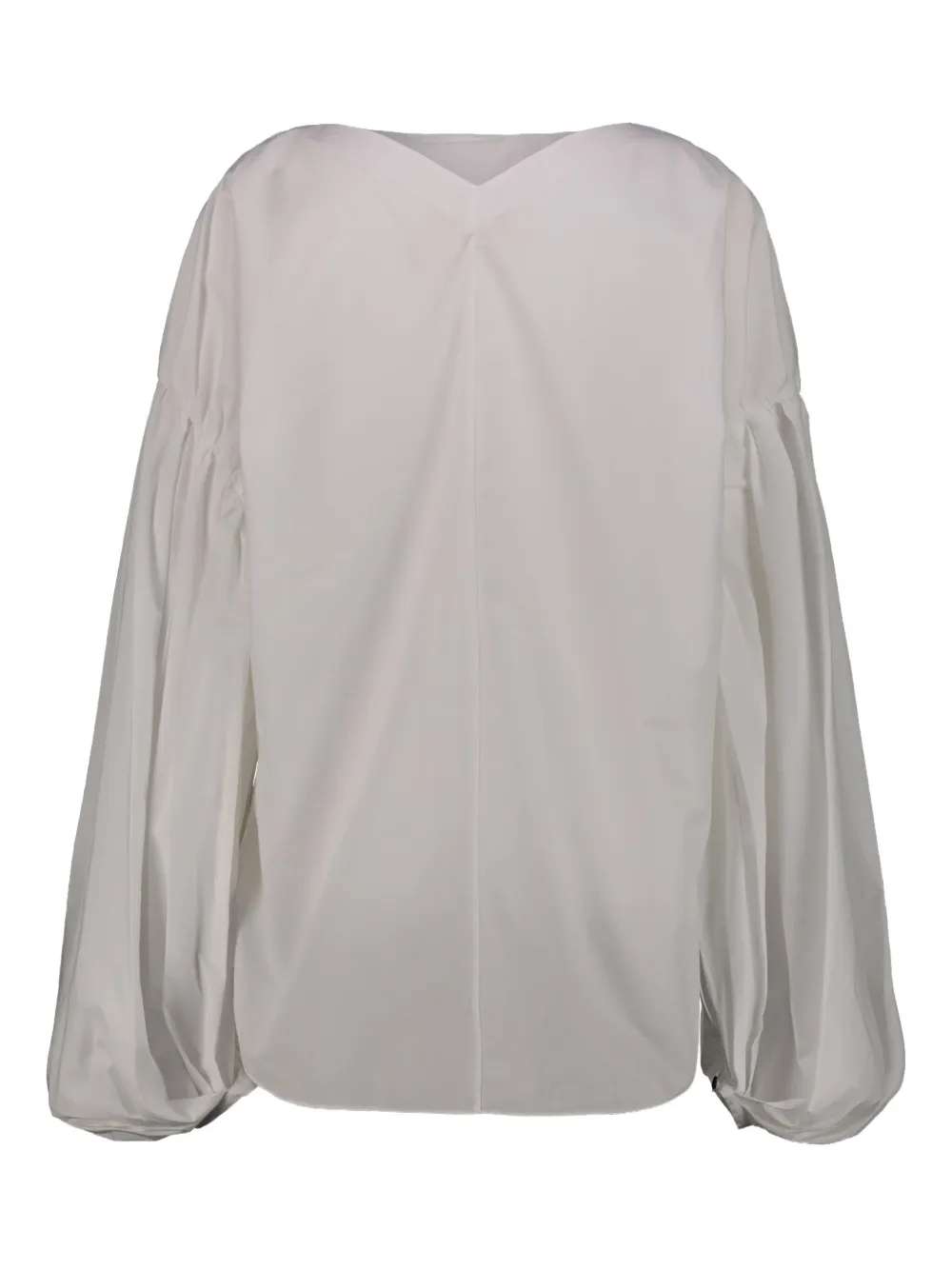 KHAITE Quico pleated-sleeves blouse | White | Image 1