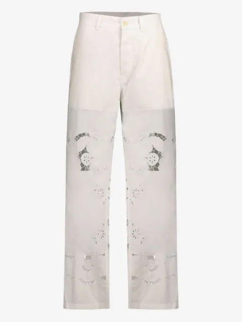Marine Serre pantalon à poches plaquées