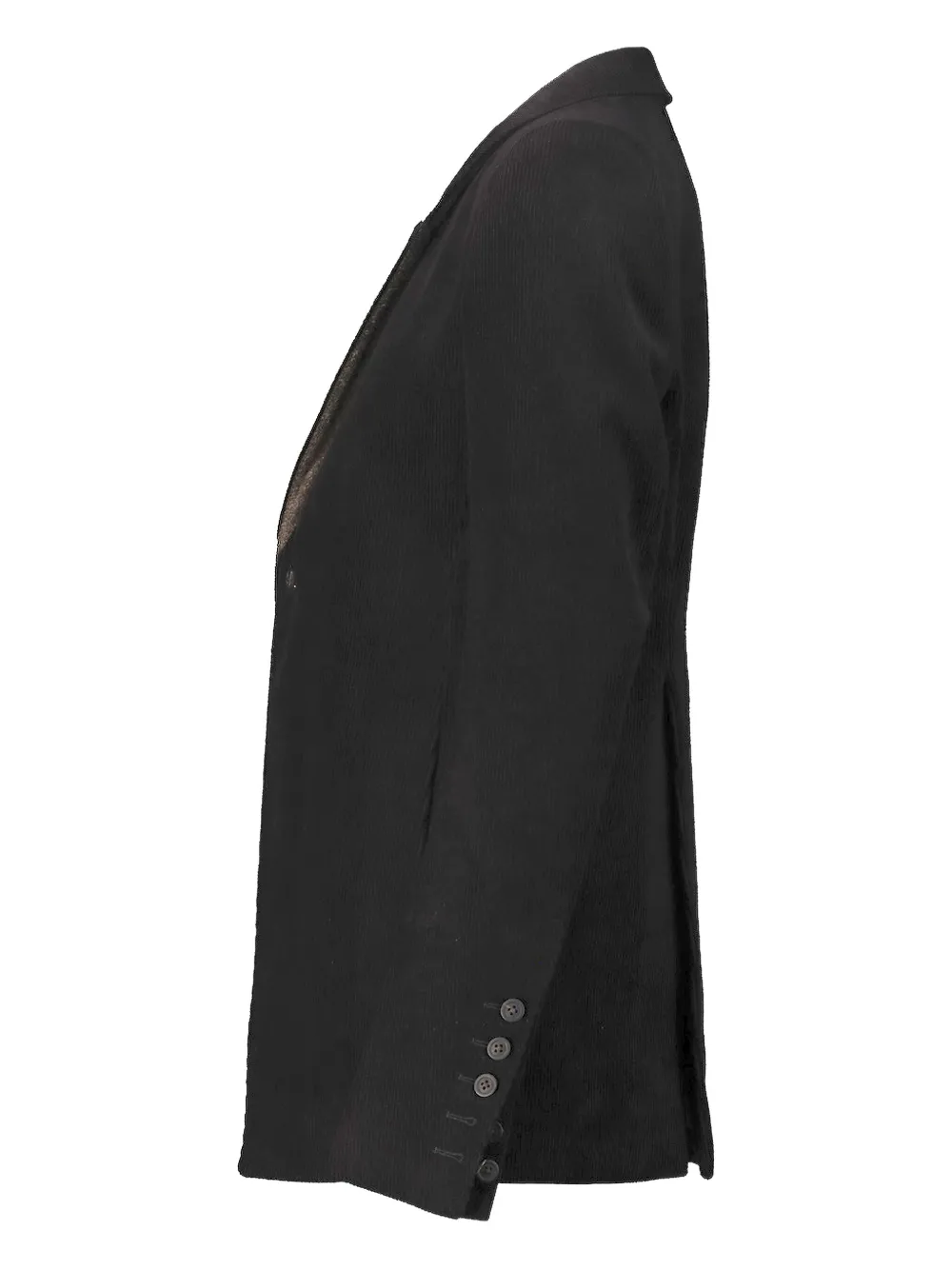 Rick Owens Corduroy Button Blazer In Black