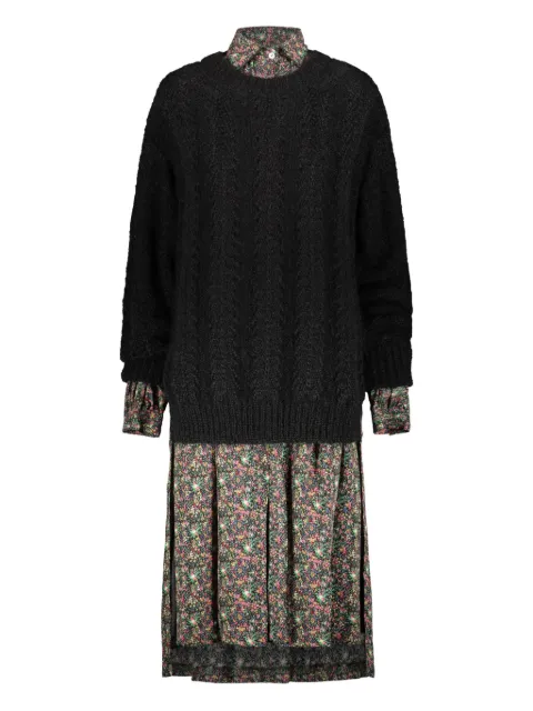 Junya Watanabe floral knit midi dress