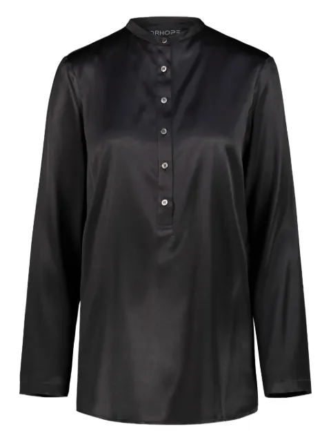 DRHOPE mandarin-collar buttoned blouse