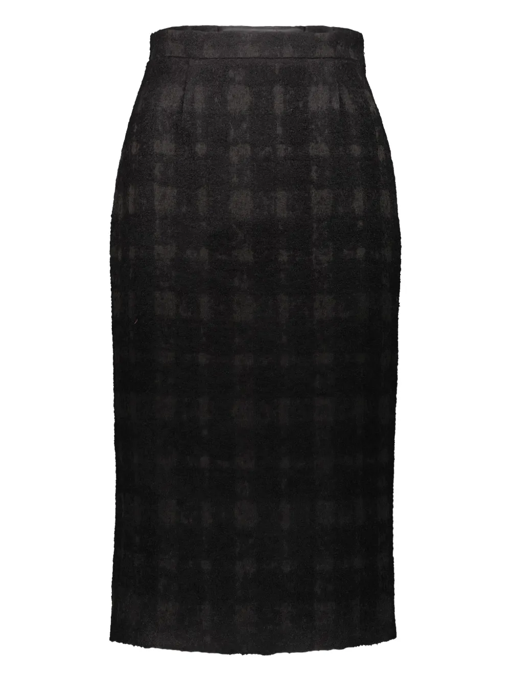 Rochas checked pencil midi skirt | Black | Image 1