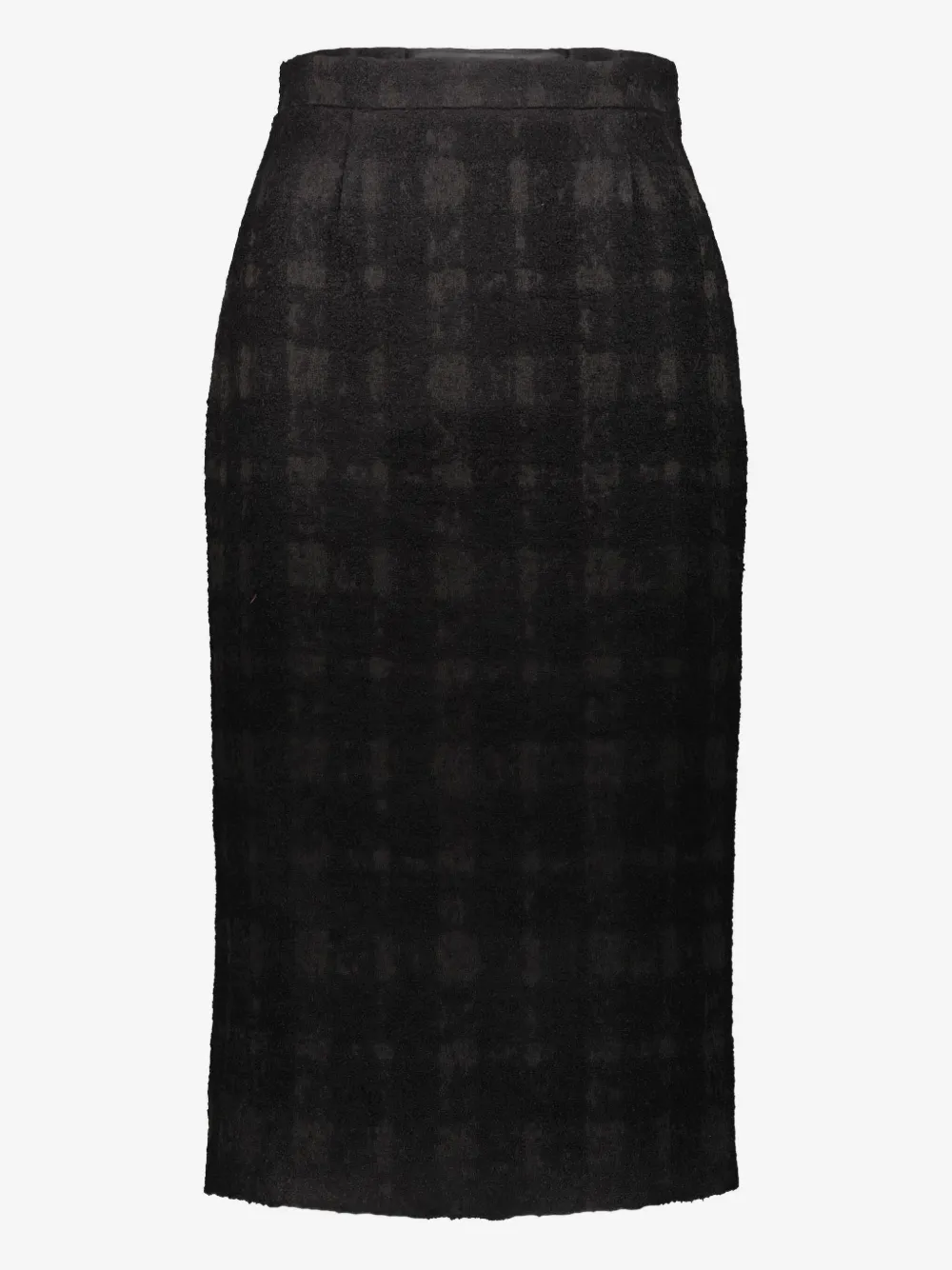 Rochas 체크 펜슬 미디 스커트 | 블랙 | Image 1