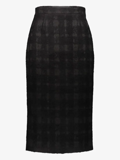 Rochas falda midi estilo lápiz con motivo de cuadros