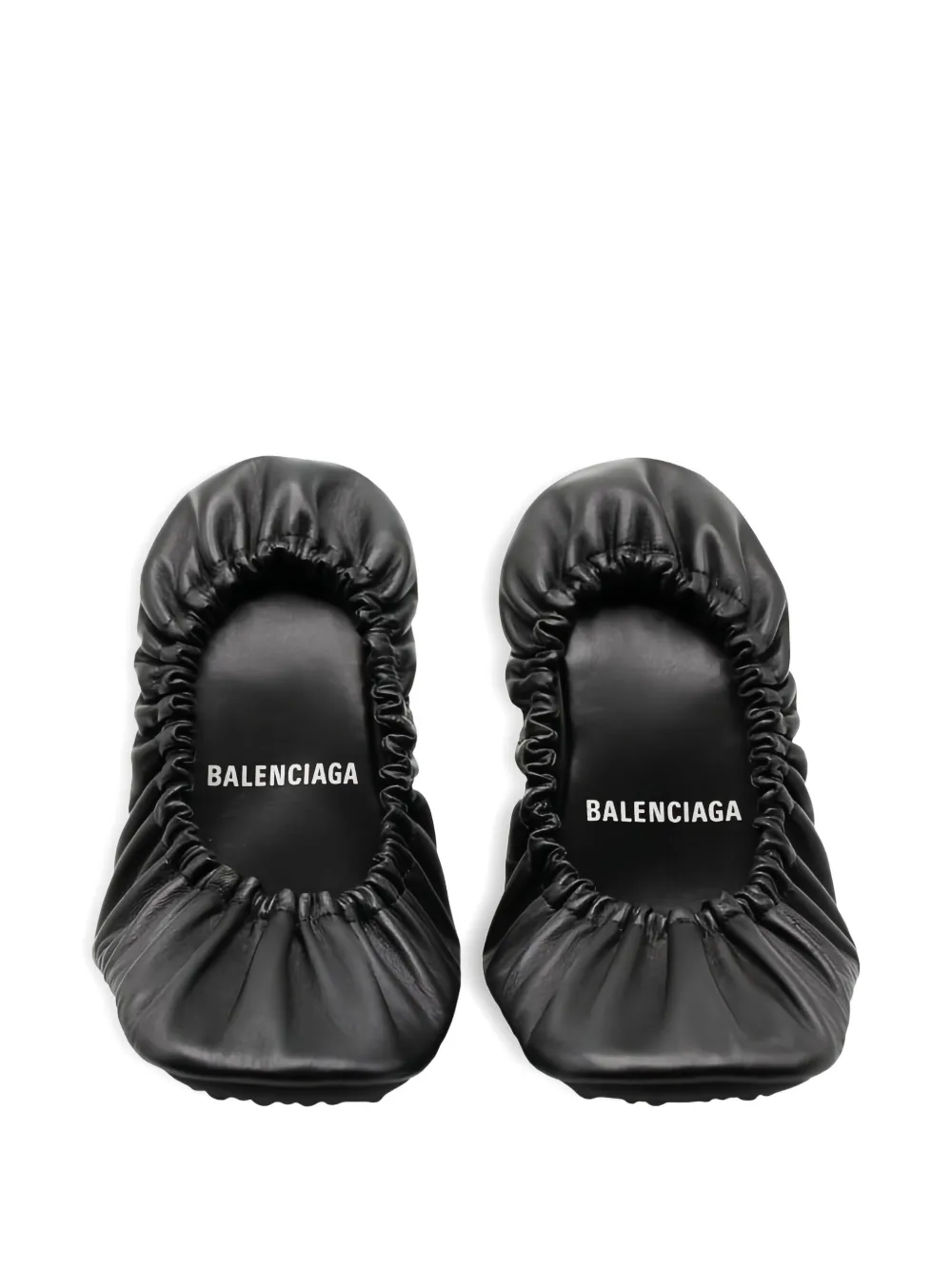Balenciaga 80 mm Tug pumps met ruches Zwart