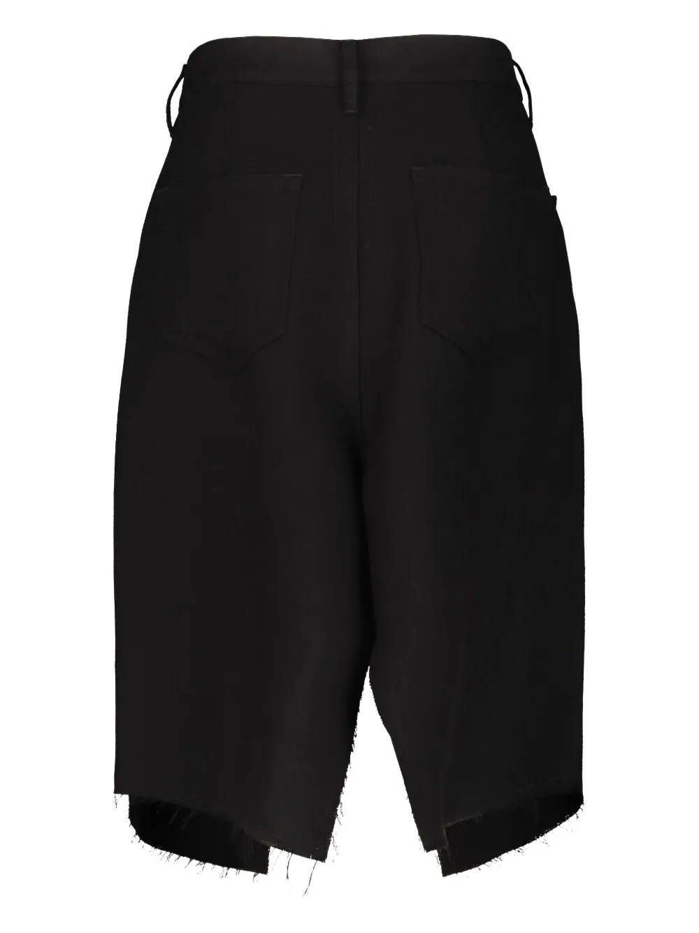 Rick Owens Slivered Wool Midi Skirt In Black