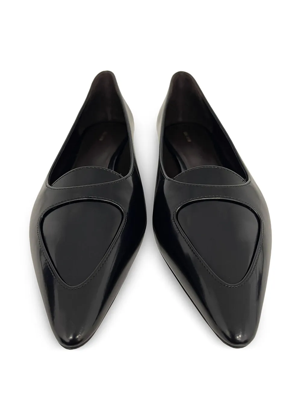 The Row Viv gelaagde ballerina's Zwart