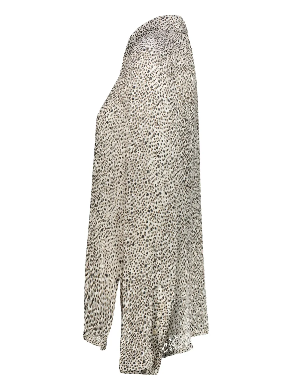 SAPIO N16 blouse met stippen en lange mouwen Beige