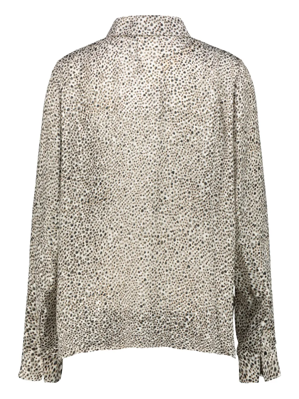SAPIO N16 blouse met stippen en lange mouwen - Beige