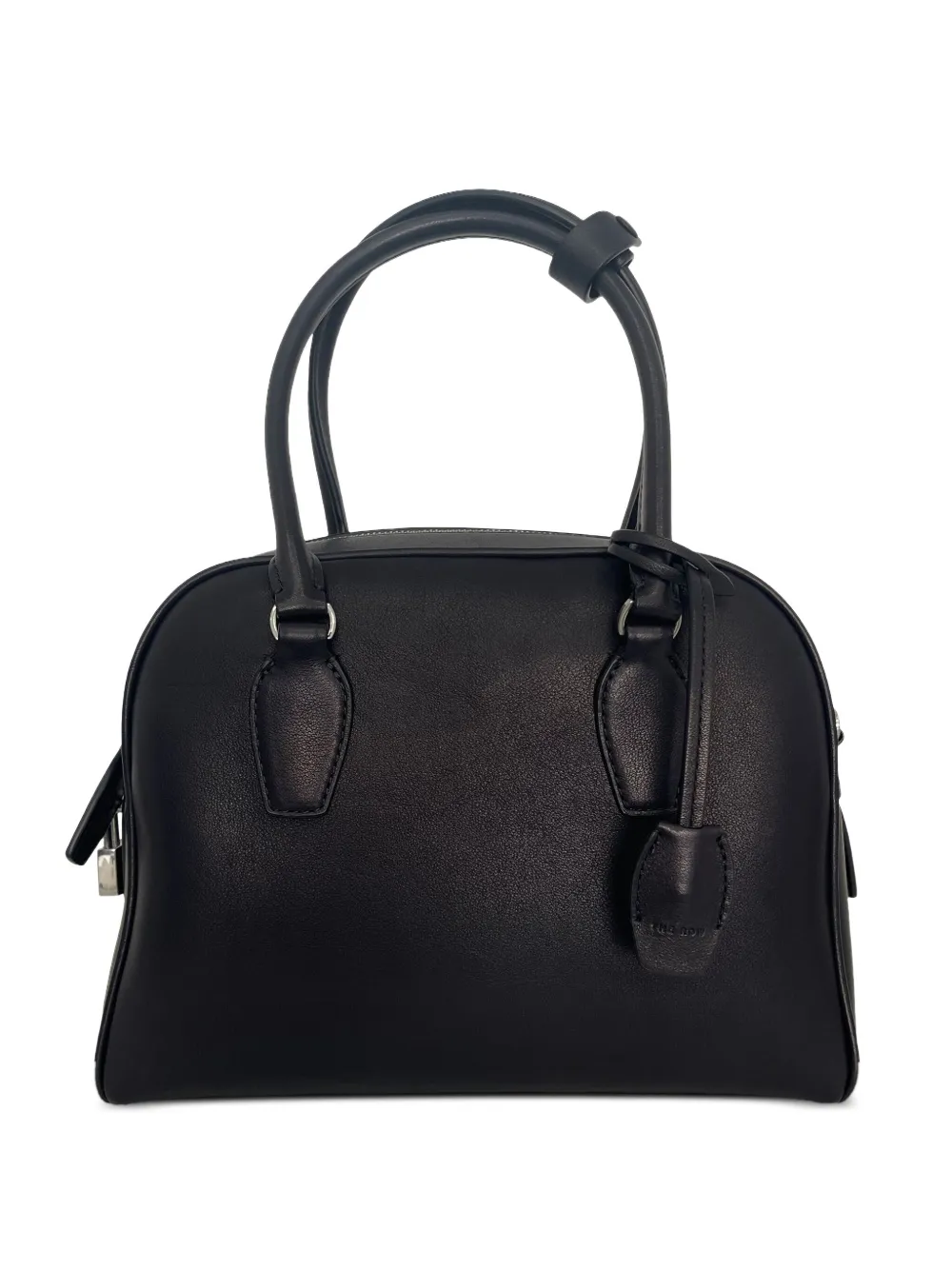 The Row India 10.00 Leather Tote Bag In Black