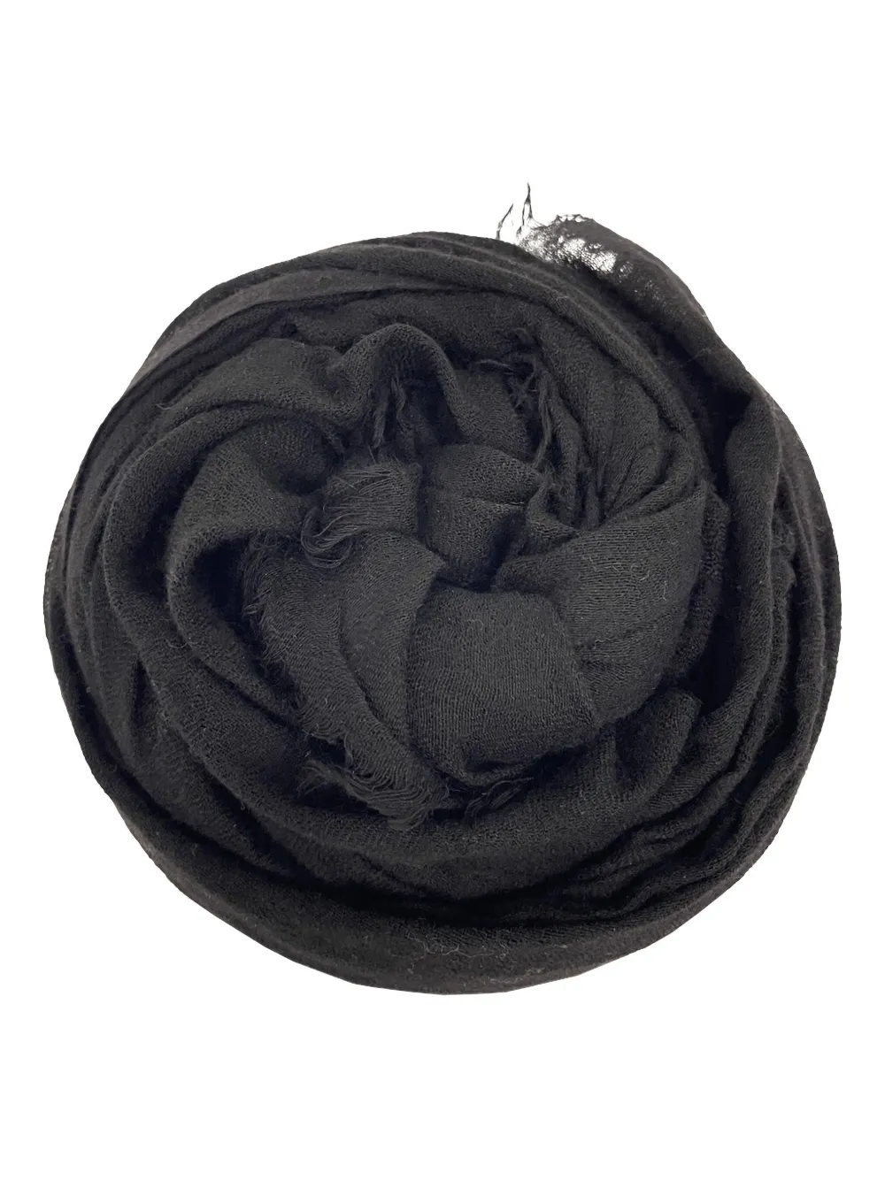 Rick Owens Emily Frayed Scarf In Black