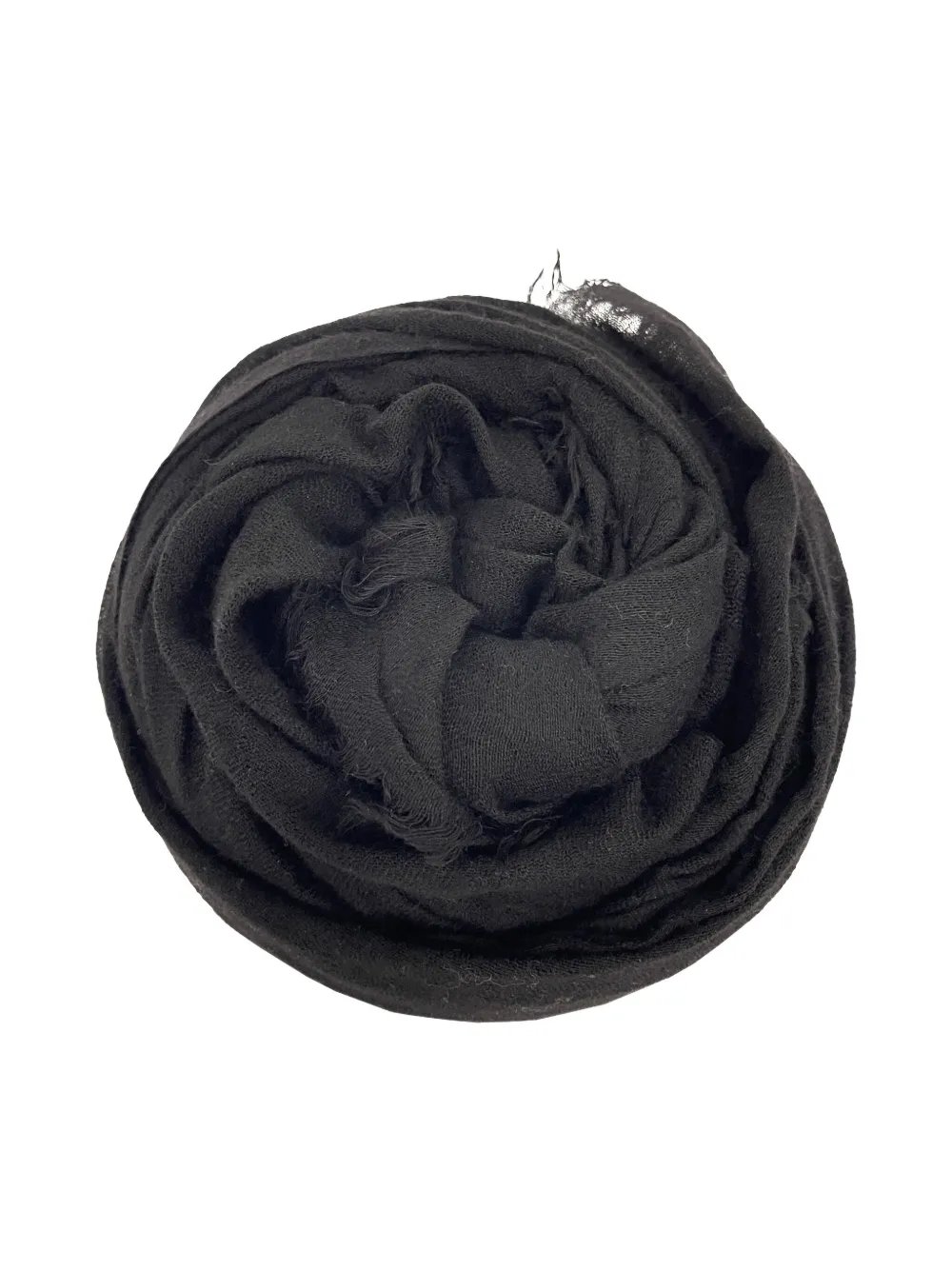 Rick Owens Emily Frayed Scarf In Black