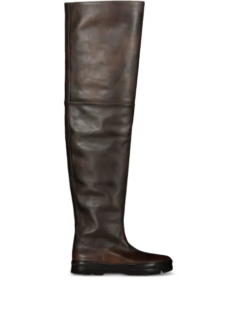 The Row Billie High thigh-high boots