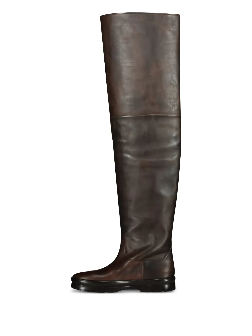 The Row Billie High Thigh-high Boots In Brown