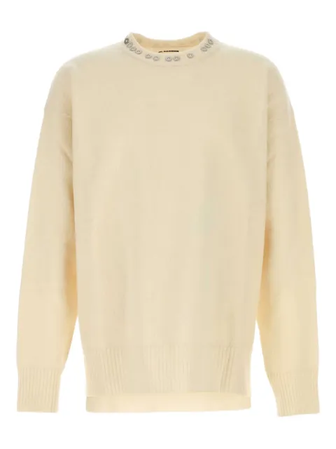 Jil Sander eyelet-detail crew-neck sweater