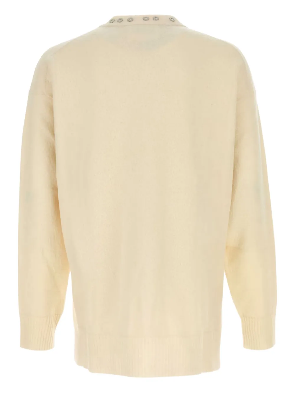 Jil Sander Trui met ringlets en ronde hals - Beige