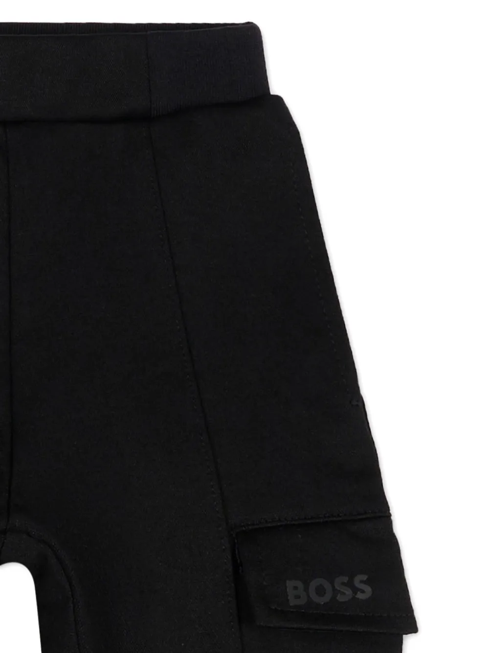 BOSS Kidswear Trainingsbroek met zak en logo Zwart