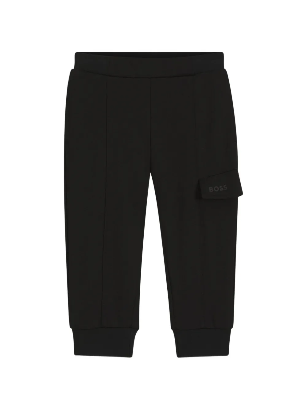 BOSS Kidswear logo-pocket track pants - Black