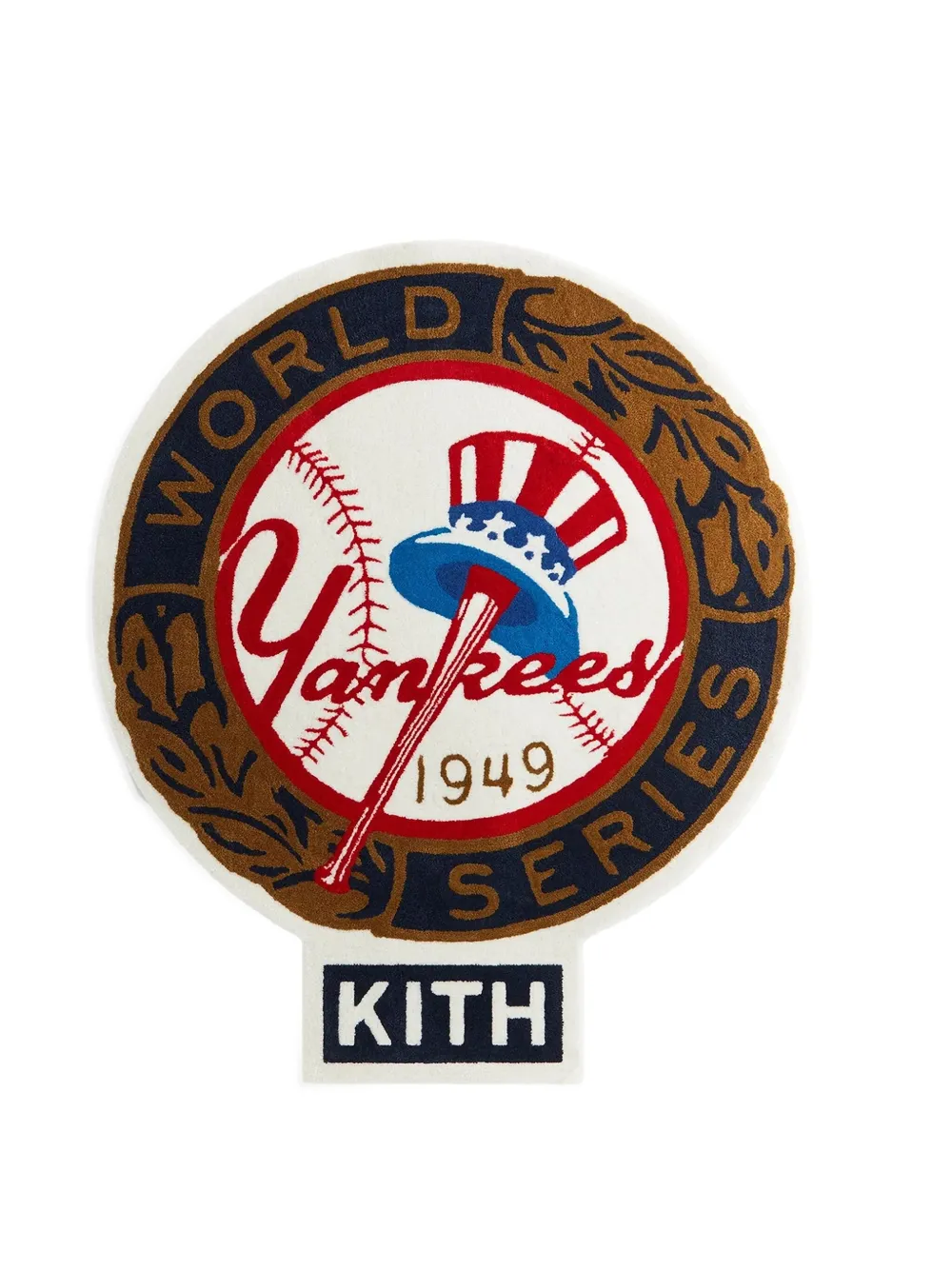 KITH x New York Yankees 1949 World Series ラグ 122cm x 104cm - ブルー KITH x New York Yankees 1949 World Series ラグ 122cm x 104cm - ブルー