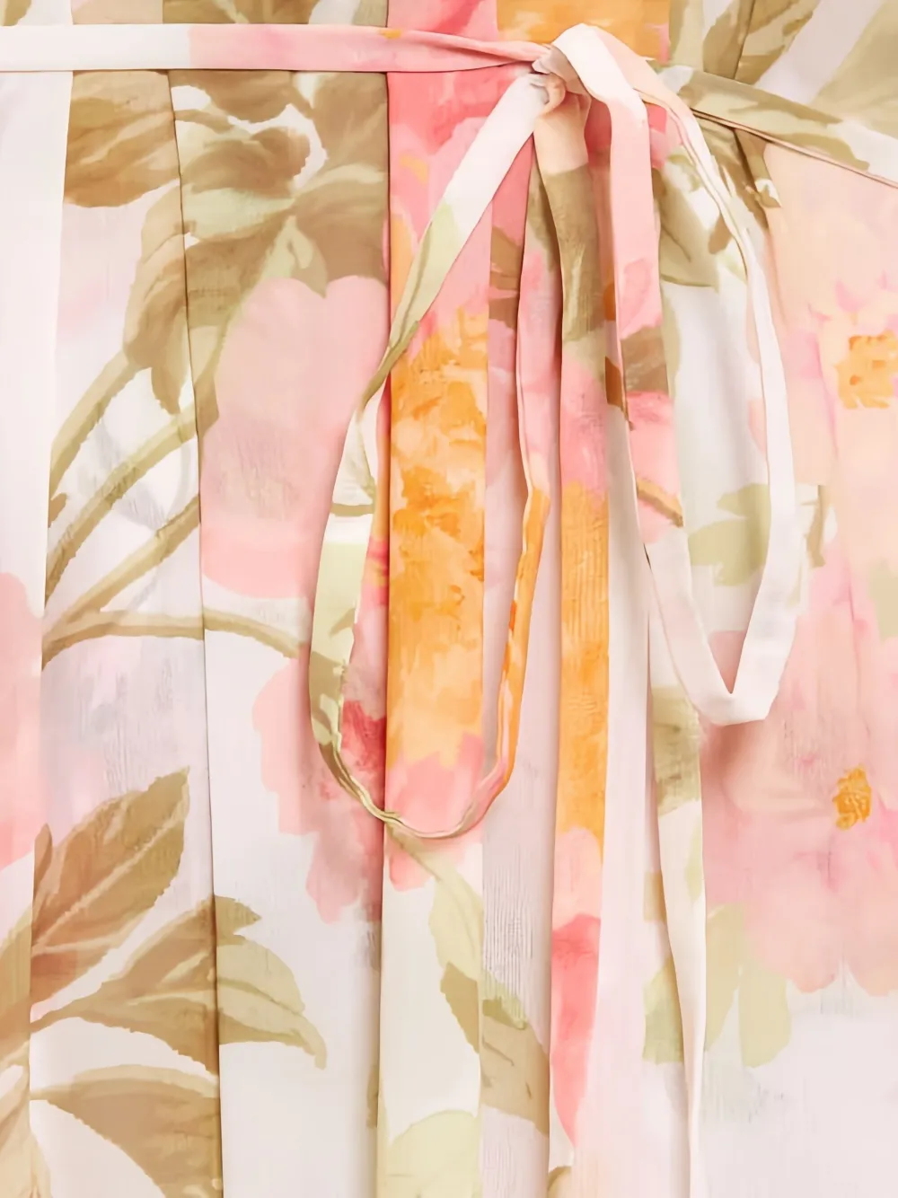 Needle & Thread Peony Promise Chiffon off-shoulder jurk Wit