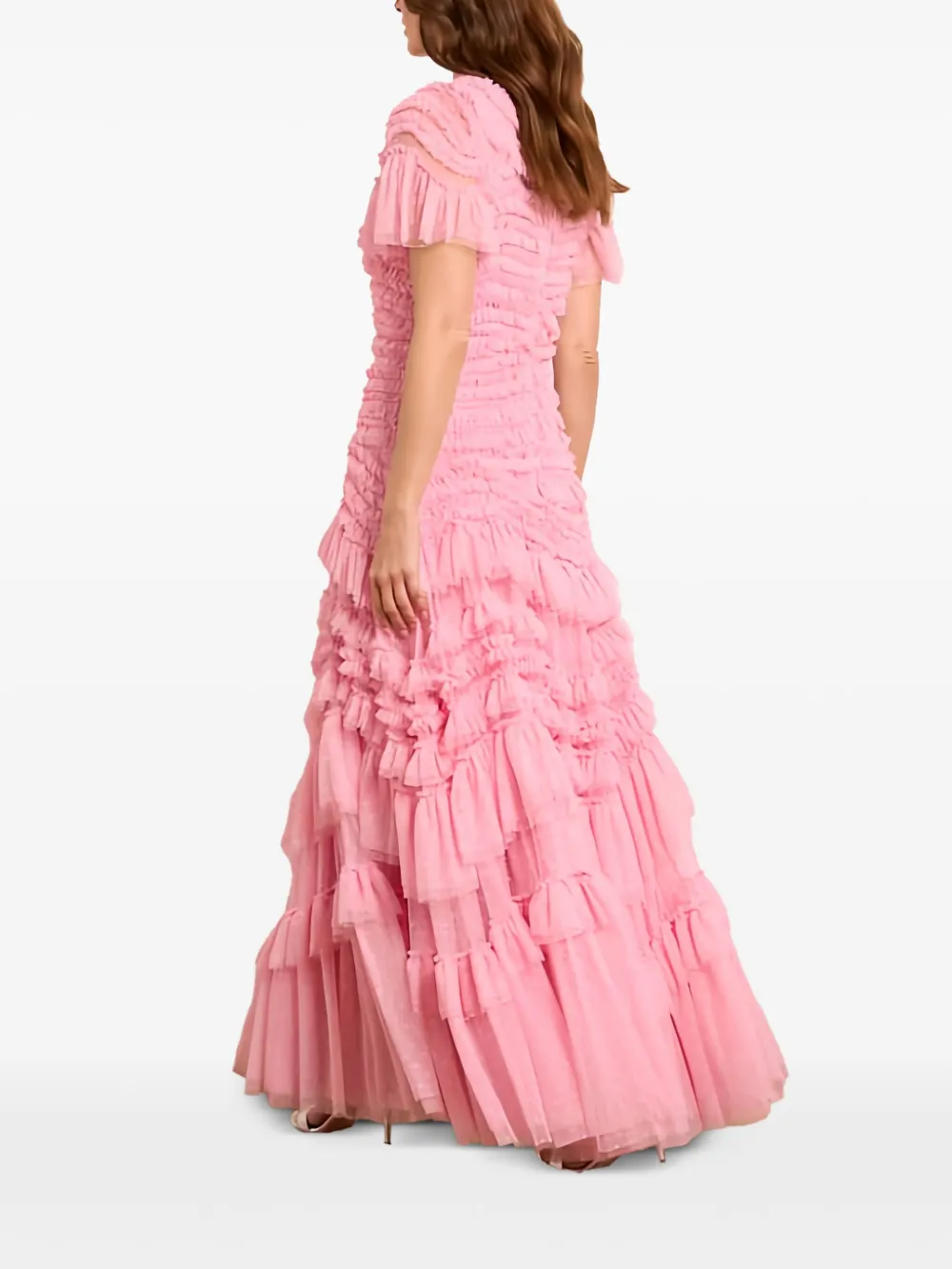 Needle & Thread Wild Rose jurk met korte mouwen Roze