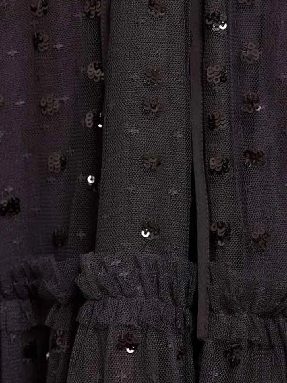 Needle & Thread Raindrop Smocked Off-shoulder Ballerina Ruffled Dress In Black