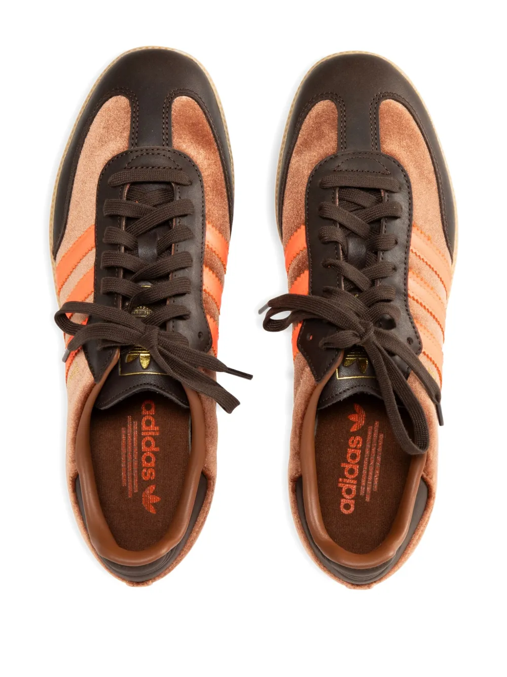 adidas Gestreepte samba og sneakers Bruin