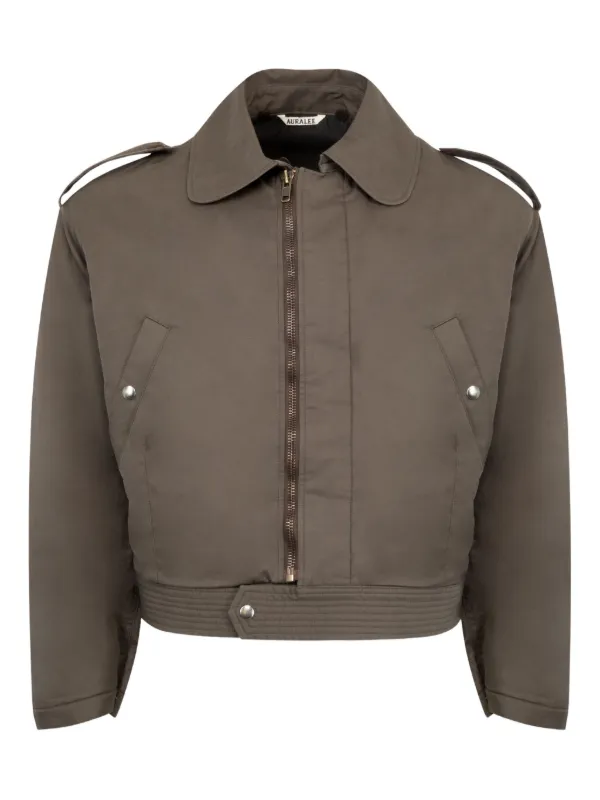 Auralee Cotton Jacket | Green | FARFETCH RO
