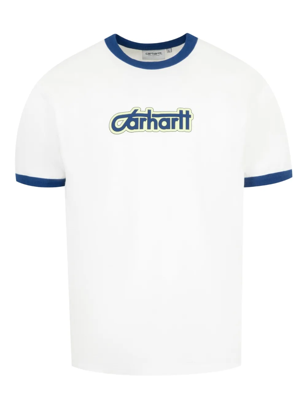 Carhartt WIP S/S Connection Script Ringer T-shirt | White | Image 1