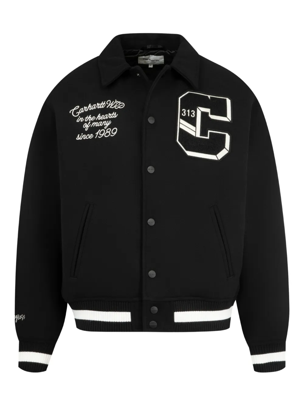 Carhartt WIP World Class Varsity jacket | Black | Image 1