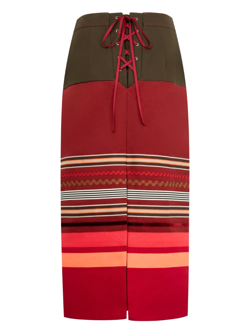 Christopher John Rogers falda de tubo con diseño colour block | rojo | Image 1