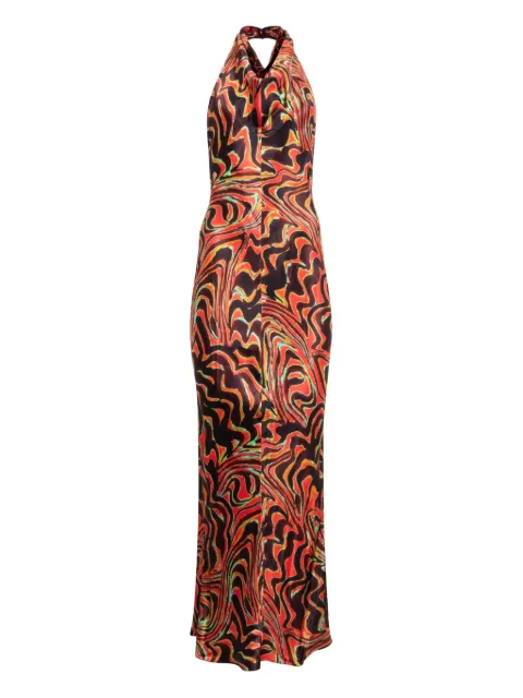 Christopher John Rogers cowl neck halter gown