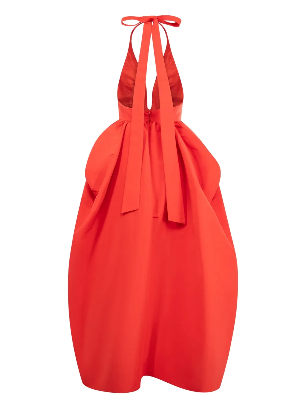 Christopher John Rogers pleated bust umbrella dress - Rood