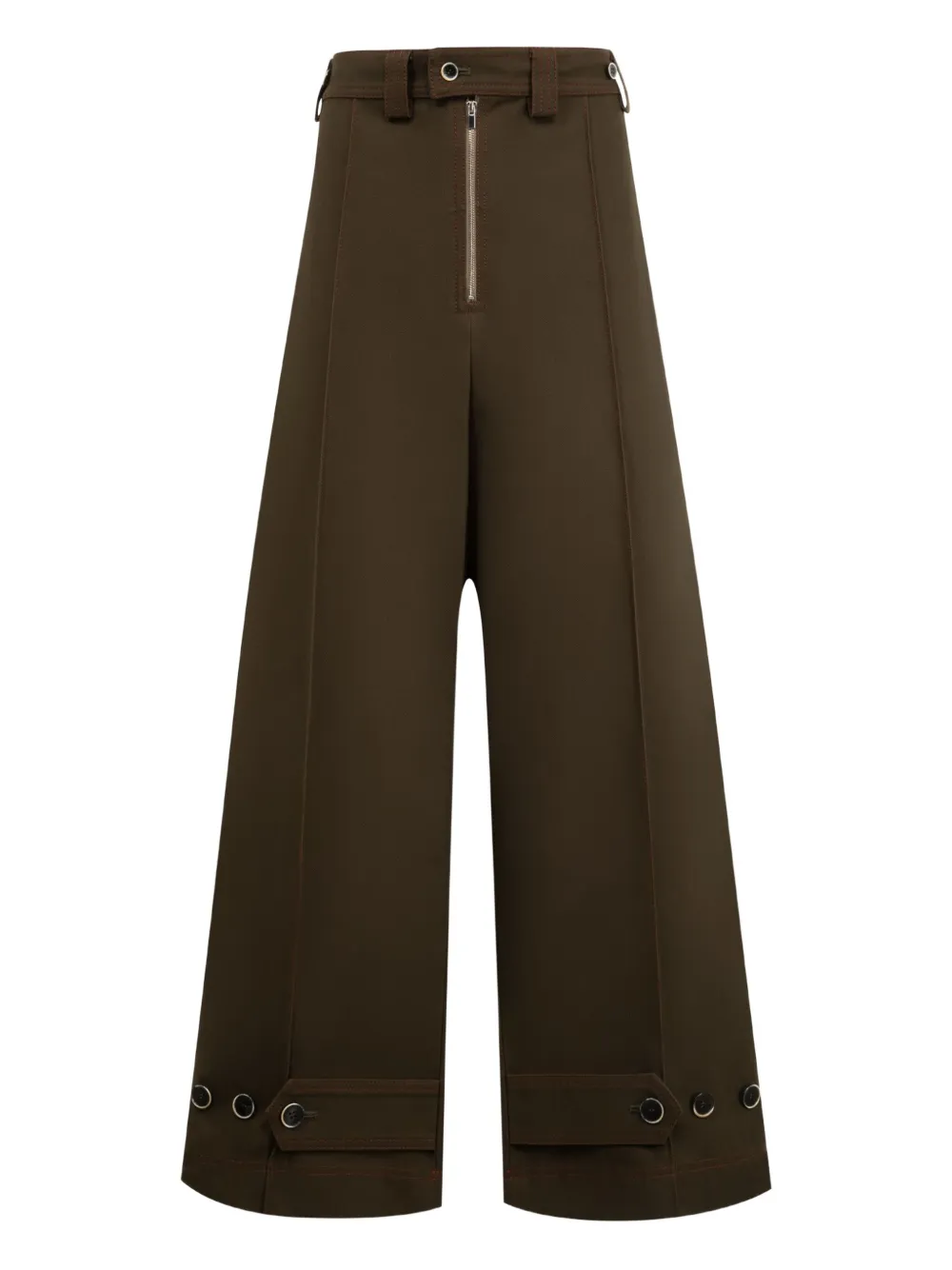 Christopher John Rogers pantalones anchos con trabilla | marrón | Image 1