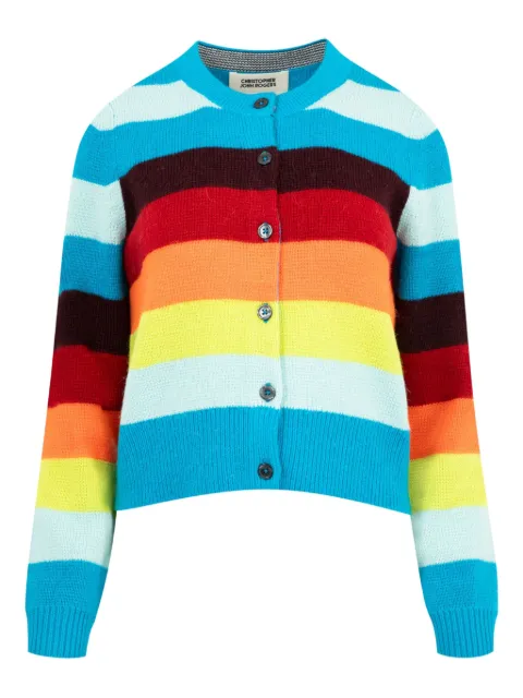 Christopher John Rogers striped cropped cardigan