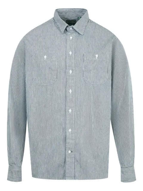 Gitman Bros striped pocket denim shirt