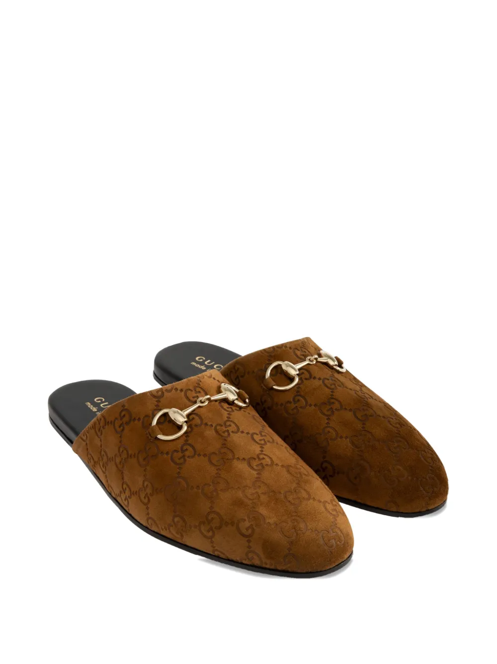 Gucci Horsebit monogram flat mules | Image 2