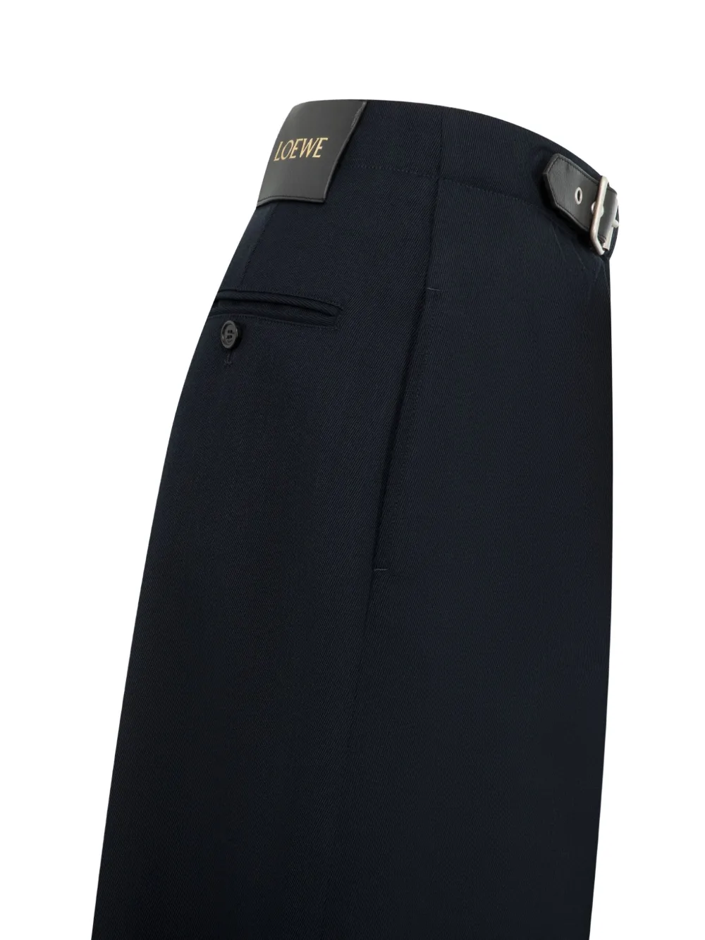 Loewe Belted Palazzo Pants In Black