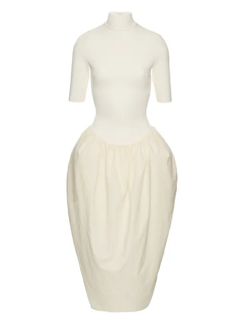 Magda Butrym فستان بتصميم غير متساوي وبرقبة عالية