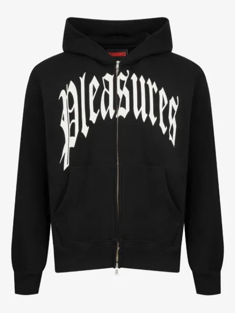 Pleasures zip twitch hoodie