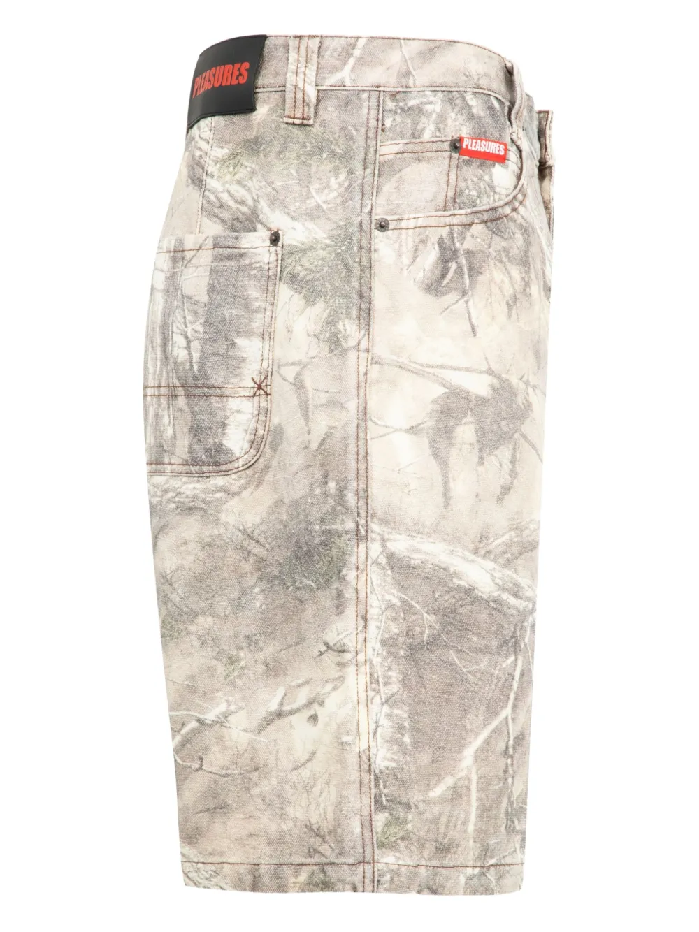 Pleasures Canvas Hunt shorts Beige