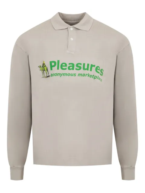 Pleasures long sleeve exchange polo shirt