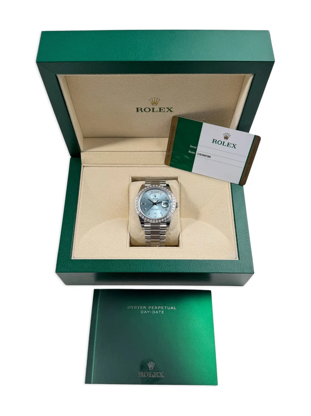 Rolex 2017 Day-Date diamond-bezel 40mm | Blue | FARFETCH
